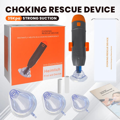 First Aid anti Choking Rescue Device Automatic for Adults Kids Home Choking Device Emergency Sucker CPR Machine with 3 Masks