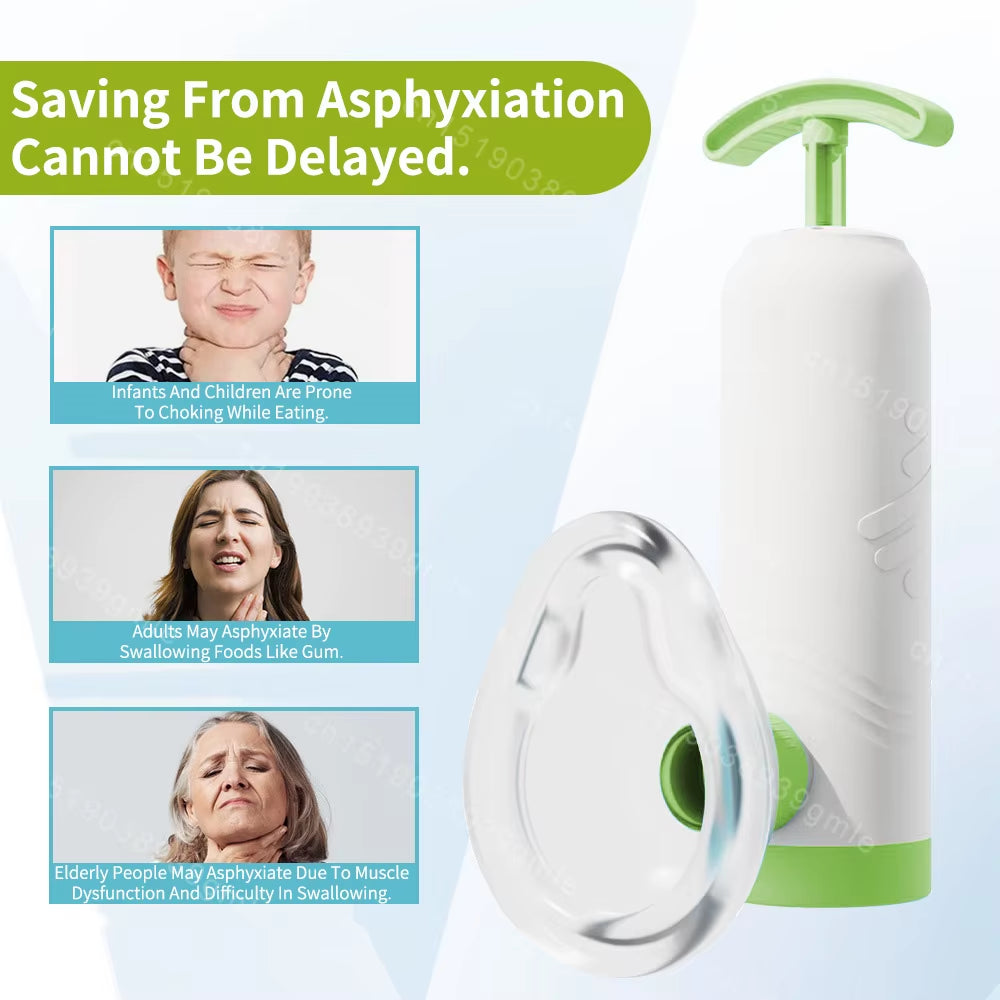 Automatic First Aid anti Choking Rescue Device for Adults Kids with 3 Different Sizes Masks Home Airway Assist Emergency Kit