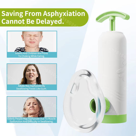 Automatic First Aid anti Choking Rescue Device for Adults Kids with 3 Different Sizes Masks Home Airway Assist Emergency Kit