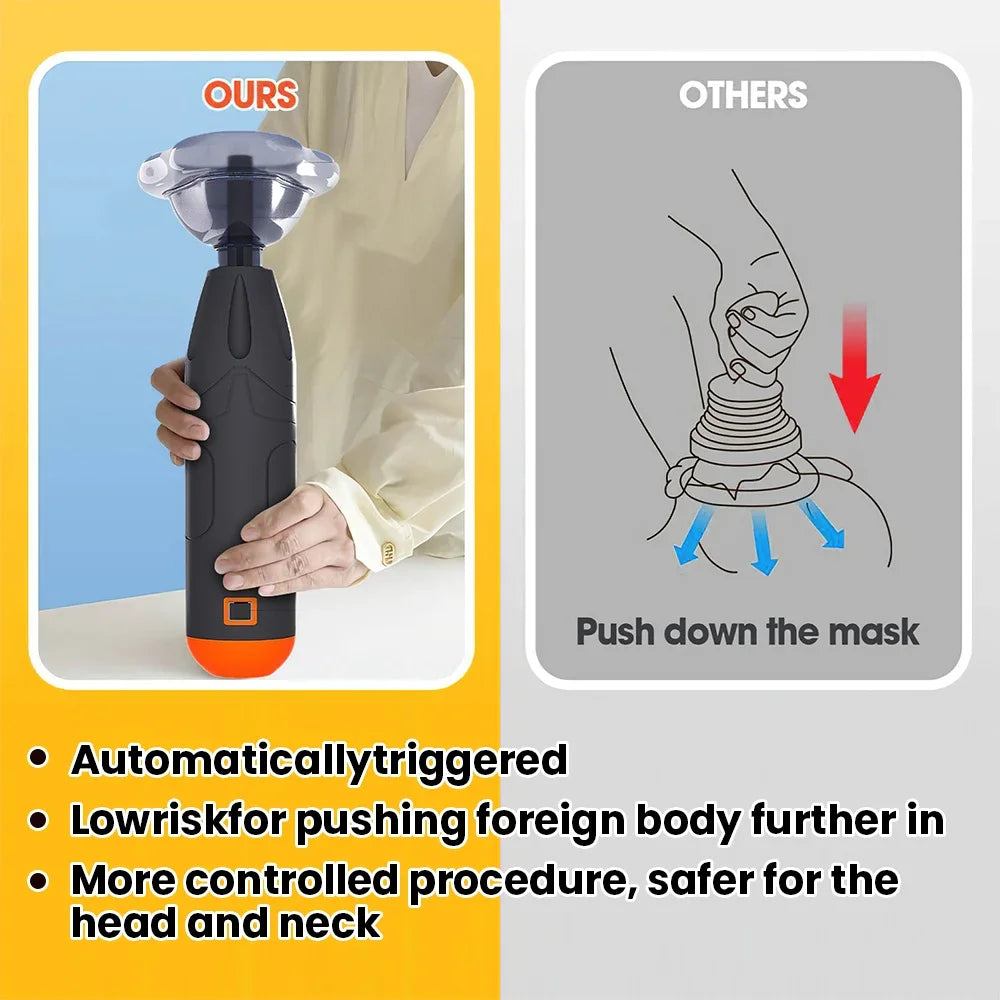 First Aid anti Choking Rescue Device Automatic for Adults Kids Home Choking Device Emergency Sucker CPR Machine with 3 Masks